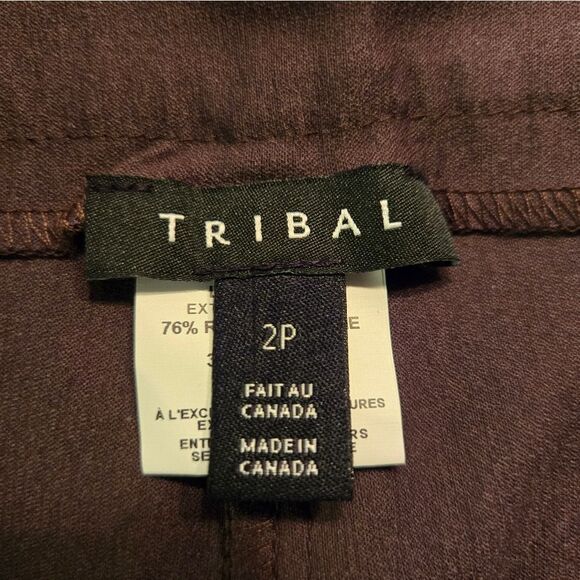 Tribal Flatten It Slimming Elegant Brown  Pants 2P NWT - Picture 7 of 12